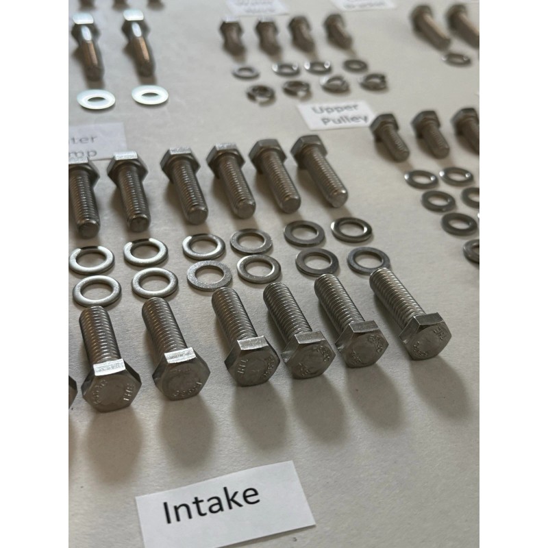resto-bolts BBC STAINLESS STEEL ENGINE BOLT KIT HEX Head SWP