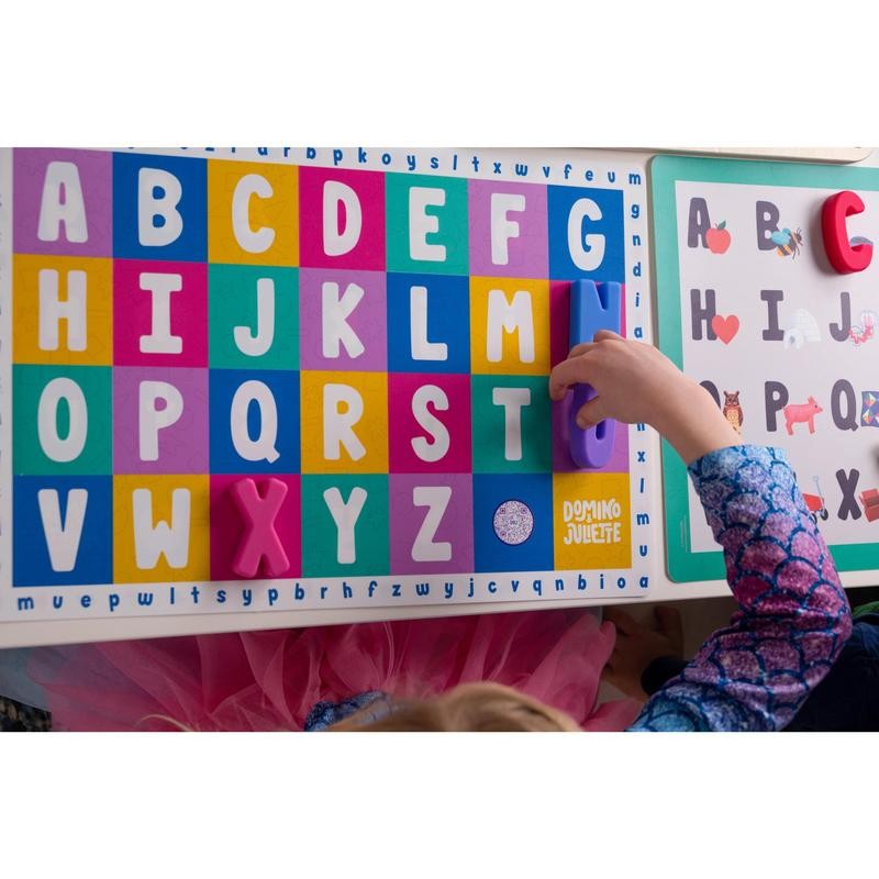 DOMINO &AMP; JULIETTE Uppercase & Lowercase Alphabet Double-Sided Placemat For