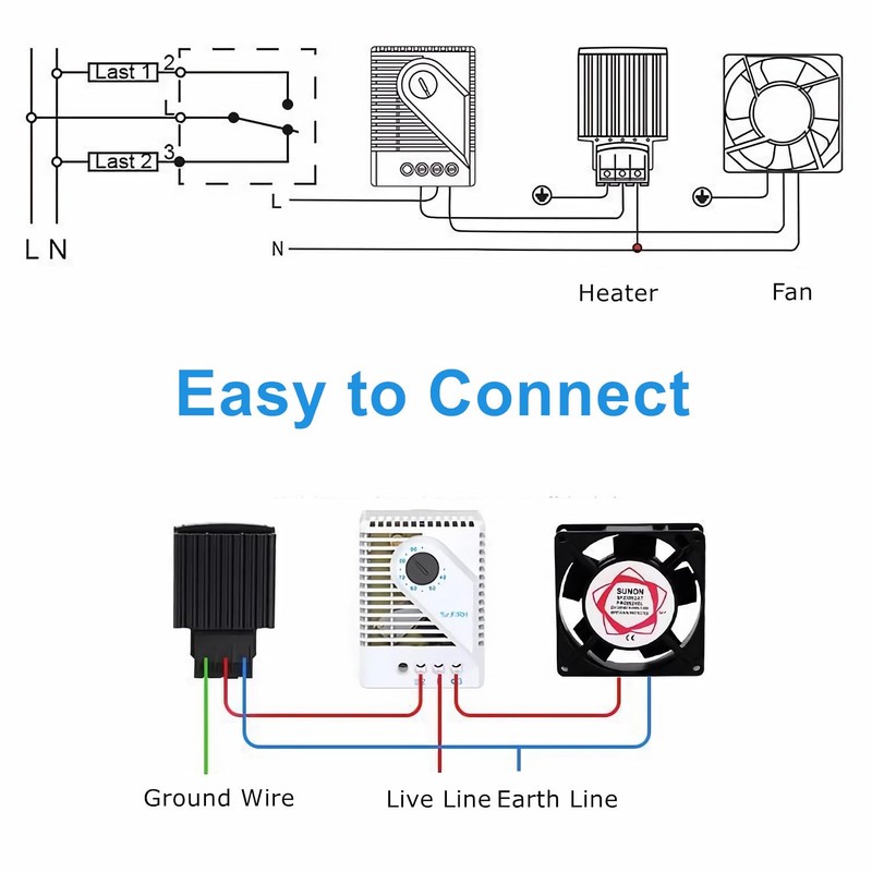 MFR012 Moisture Controller, Mechanical Humidity Regulator, Hygrostat for Dehumidifier, Reptiles,