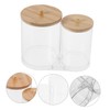 TOVINANNA Cotton Swab Holder Transparent Storage Box with Lid Versatile
