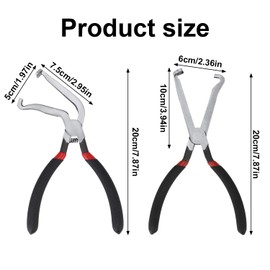 2pcs Electrical Disconnect Pliers for Car, Metal Fuel Line Disconnect Pliers Spark Plug Pliers Automotive Quick Disconnect Hose Tool for Push Tab Style Plugs