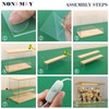 NONEMEY Clear Acrylic Display Case Stand with LED Light 2/3/4/5/6