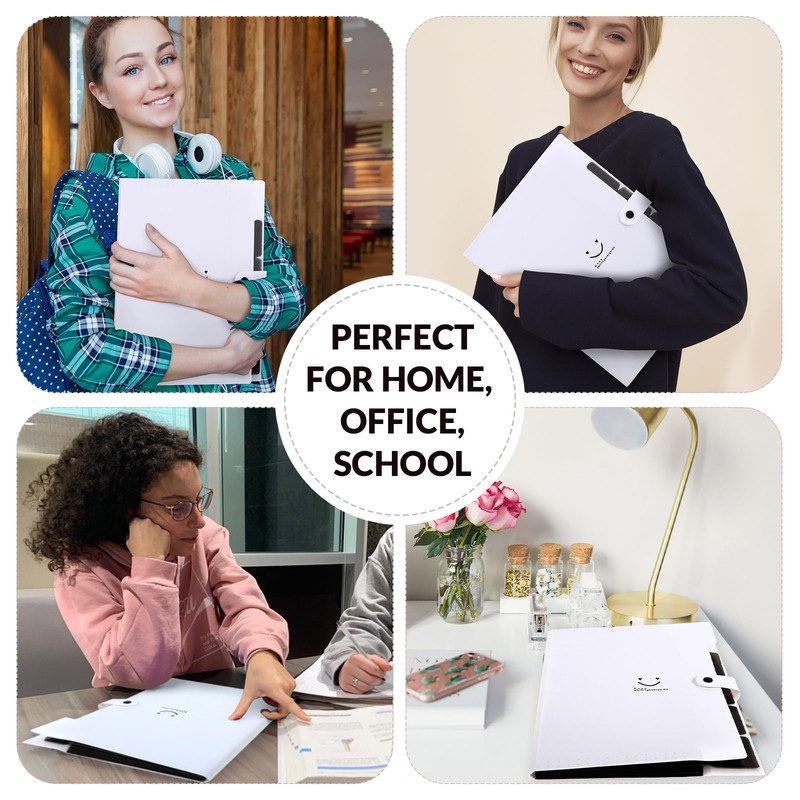 SKYDUE 5 Pocket Expanding File Folder, Letter Size Portable Accordion