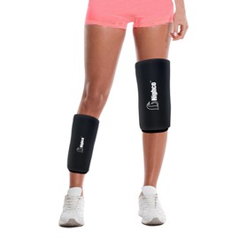 Pack of 1,Elbow Gel Ice Packs Sleeve for Knee, Elbow, Ankle,Calf Hot & Cold Compression,360° Coverage Gel Pack Injury Ice Cold Wrap for Sprains, Arthritis, Elbow Pain, Tendonitis (Black, L)