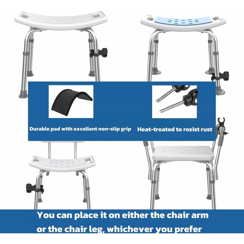 2 Pack Shower Chair Shower Head Holder, Wheelchair Cane Holder