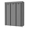 Yuqing Closet Armable Ropero Rack Guardaropa Recamara Organizacion Color Gris
