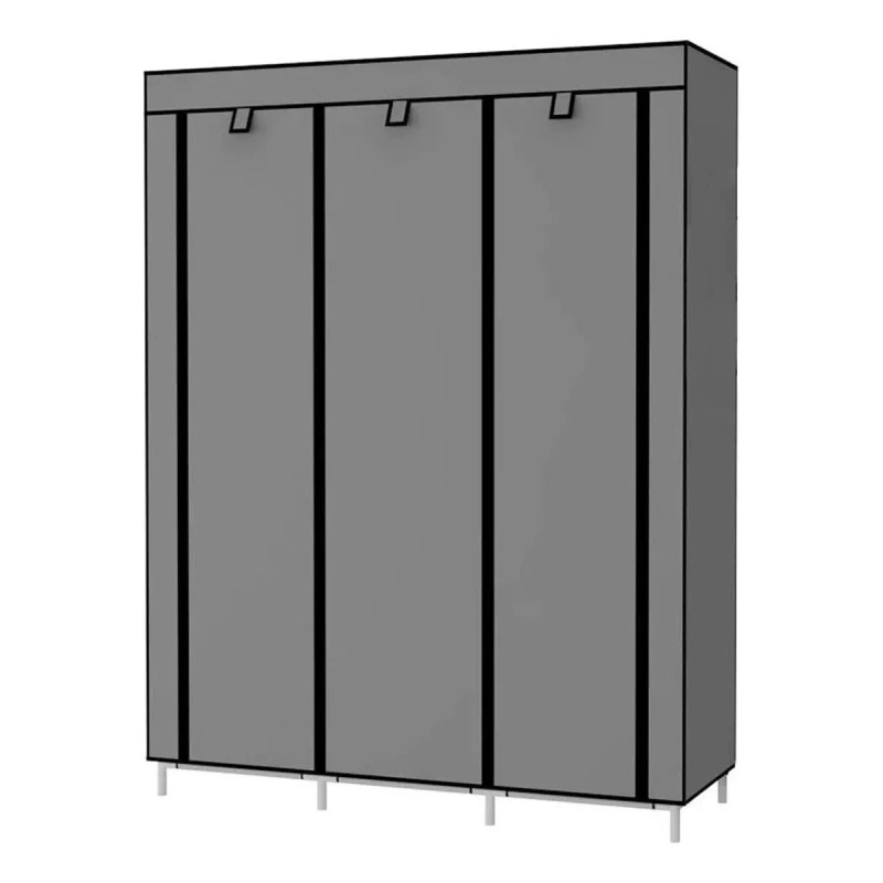 Yuqing Closet Armable Ropero Rack Guardaropa Recamara Organizacion Color Gris