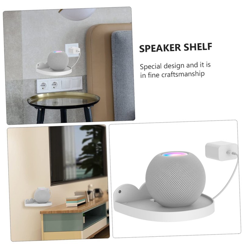 KONTONTY Elegant Audio Stand Wall-Mounted Speaker Shelves Mini Bracket Modern