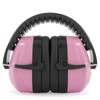 JORESTECH Safety Earmuffs Pink Adjustable Headband Noise Reduction for Construction