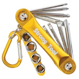 Ichinen Access Strong Tool Screwdriver 12-in-1 Compact Wrench Set Socket & Driver 12974 (+) 0, 1, 2, 3(-) 3, 4, 5 Sockets 6, 8, 9.10
