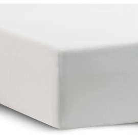 Apex Furnishings Double Fitted Sheet, White Brushed Microfiber Bed Sheets Extra Deep Pocket 16 Inch (40 cm) Soft, Easy Care Fitted Bed Sheets Double, Non-Iron Deep Bottom Sheet.