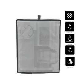 Dust Cover for Ninja Swirl by CREAMi Ice Cream and Soft Serve Maker NC701, 600D Nylon, Waterproof, Foldable, Easy to Clean with Top Handle (Silver Grey, 16.5"L x 11"W x 17"H)