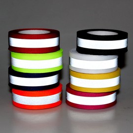 8 rollos de cinta reflectante plateada para coser en ropa, 8 colores cada uno 4 metros