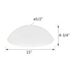 Aspen Creative 23084-01A, Flush/Semi-Flush Mount Frosted Glass Shade, 1/2" Center