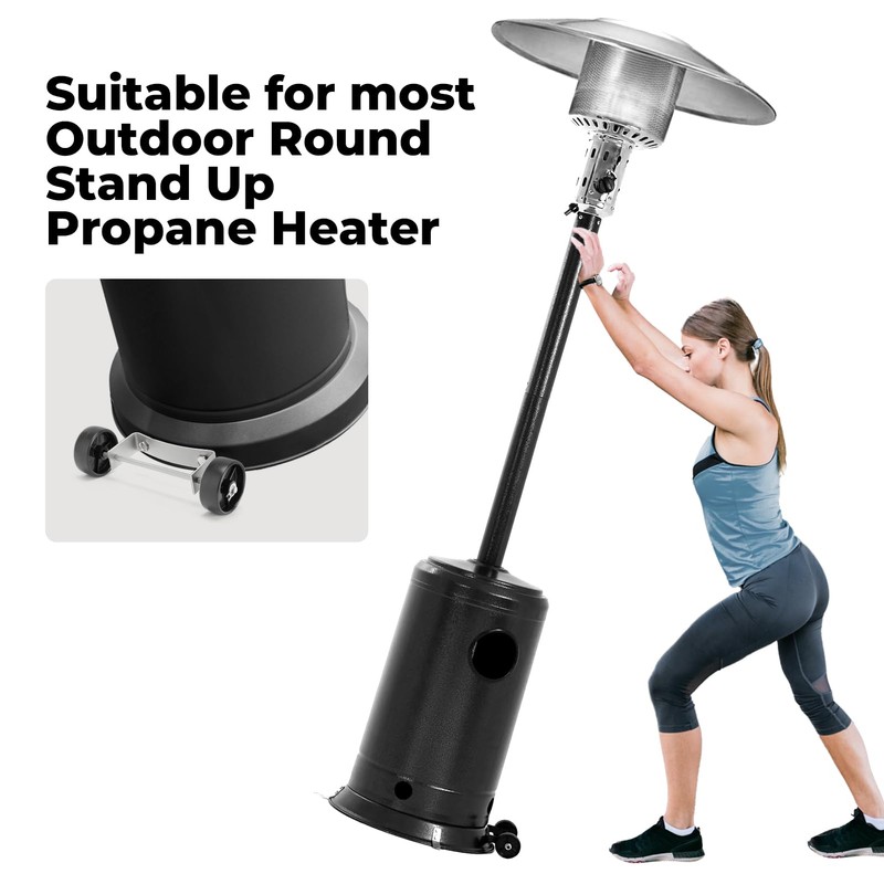 Outdoor Heater Replacement Parts, Upgraded Version Patio Heater Wheel Kit(Sturdy