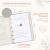 Family register - grey, velour, heart embossing, silver, family book