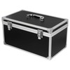 Aluminum Hard Case Black Briefcase Shockproof Toolbox Carrying Case with