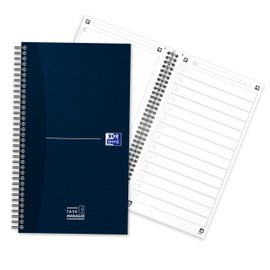 Oxford Task Manager, To-Do-Listen-Notizbuch, Spiralbindung, 460 Seiten, blau, 1 Stück