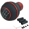 Lunsom 5 Speed Round Shift Knobs, Leather Car Gear Shifter
