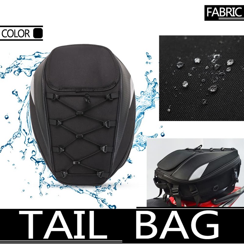 Waterproof Motorcycle Tail Bag - Dual Use Sport Backpack Helmet