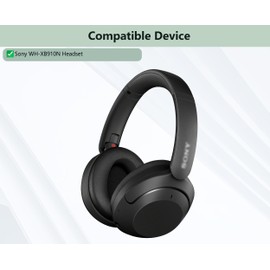 XRHTONG Prime Earpads Replacement Compatible with Sony WH-XB910N XB910N Headset Ear Pads Cushion(Protein Leather/Memory Foam)