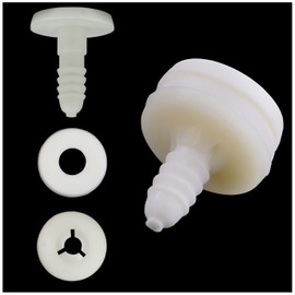 WHYHKJ 24PCS 20mm Doll Plastic Joints Doll Joints White Plastic Animal Joints for Doll Making Limbs and Head Joints