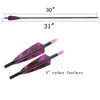 PG1ARCHERY 30 Inch Carbon Arrows with 4 Inch Shield Turkey