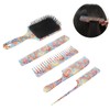 5pcs Paddle Hair Brush Set Easy Detangling Brush Tail Comb
