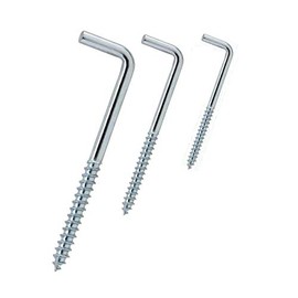 Hook Screws Angle Screws L Hooks Galvanised Steel Stable Screw Hooks in 3 Different Sizes