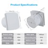 Bathroom Exhaust Fan, 6 inch Silent Ceiling and Wall Mount
