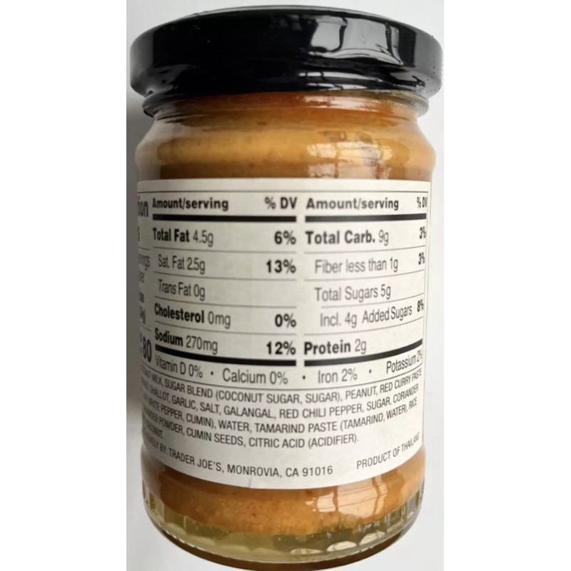 Trader Joe's 3 Bottles Trader Joe’s Thai Peanut Satay Sauce