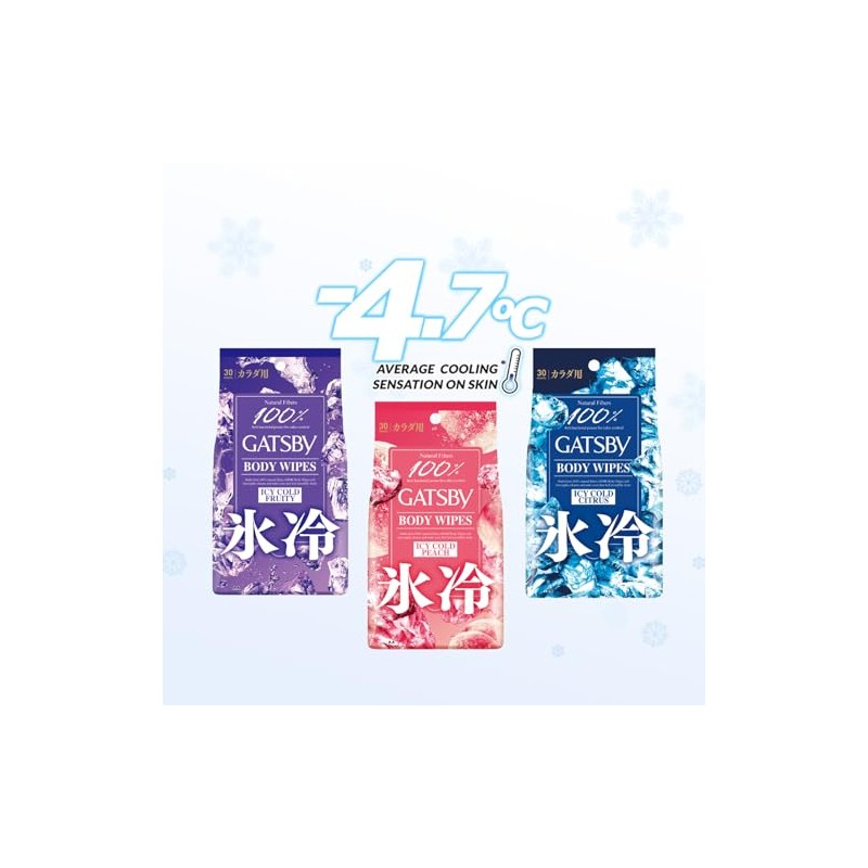 Mandom Gatsby Ice Body Paper Ice Fruity 30 Sheets