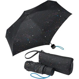 ESPRIT Cutted Cool Ultra Mini Pouch Pocket Umbrella Black Colourful