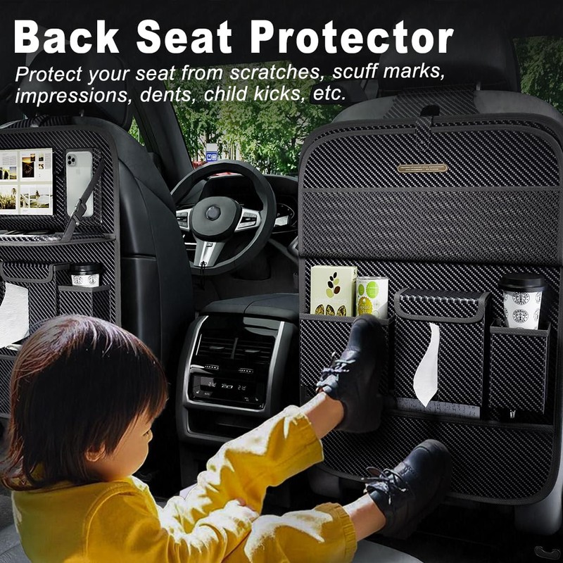 XDV Car Seat Organizers,Multi-functional Back Seat Protectors, Storage Pouches, and