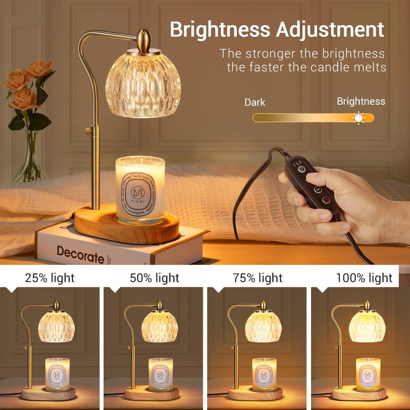 NVRGIUP Candle Warmer, Candle Warmer Lamp with Timer & Dimmer