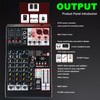 MICNAUX Audio Mixer 4 Channel Professional Sound Mixer Console with