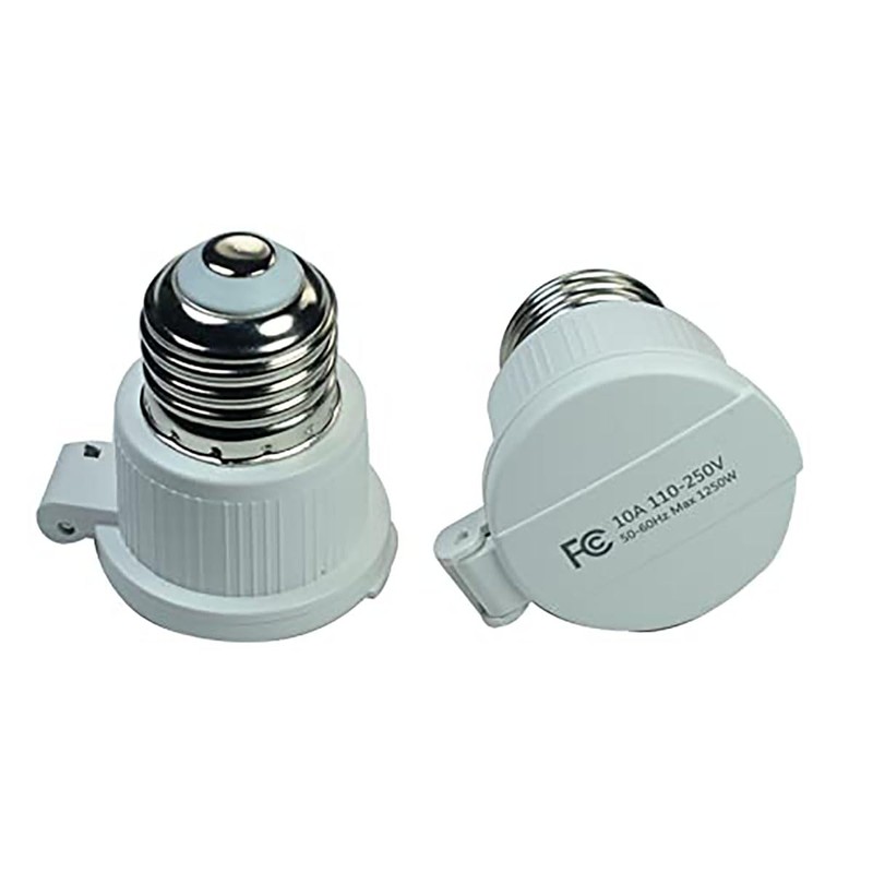 WPJCS E26/E27 Light Bulb to Socket Adapter Waterproof, 3Prong Light