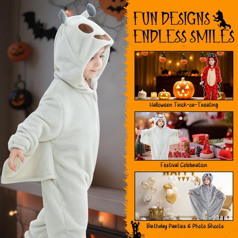 MICHLEY Pijama de Fantasma Misterioso para Bebé, Mameluco Halloween con