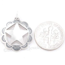 Wholesale Charms TEXAS STAR Charm Western Jewelry .925 Pendant 925 Sterling Silver DIY Crafting