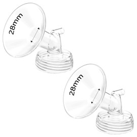 2pcs 28mm Flanges Compatible with Spectra S2 S1 9 Plus Ameda MYA Motif Luna Cimilre Breastpumps, Replacement to Spectra Pump Parts Spectra Flange, for Spectra Pump Parts and Spectra Shield