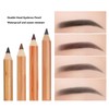 4pcs Eyebrow Pencil Double Head Eyebrow Makeup Pen Wood Handle
