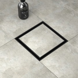 Wholesale Modern 4 Inch 304 Stainless Steel Floor Drain Black Tile-In Design for Bathroom Free Shipping in USAMaterial: Stainless Steel, Color: Silver
