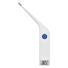 TFA Dostmann VET 112 Digital Veterinary Thermometer for Fever Measurement in Large Animals, IP67 Waterproof, with Measurement Memory, White