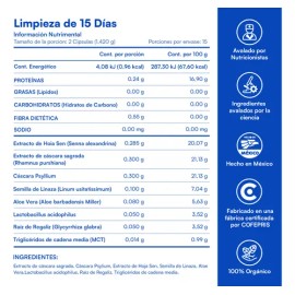 Zesty Detox Limpieza Digestiva Rápida 15 Días Suplemento                                                                                              