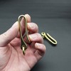 PPFISH Solid Brass U Hook Key Loop Pocket Clip with