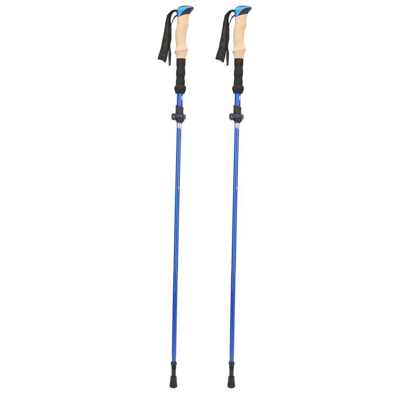 2pcs Foldable Hiking Poles Set Outdoor Walking Climbing Alpenstocks Collapsible