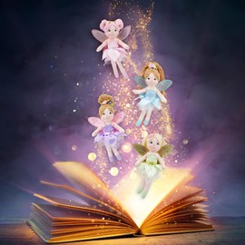 June Garden 7" Enchanted Garden Fairy Doll Nixie - Plush Soft Keychain - Bag Charm Gift for Girls - Green