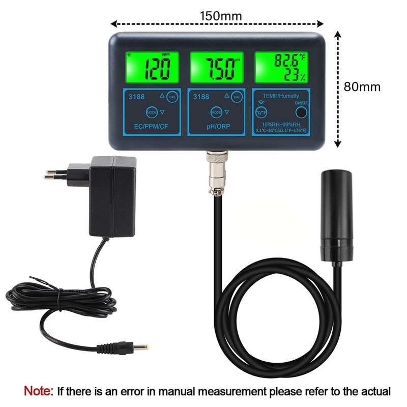 Fish Tank Water Quality Tester High Accuracy Multifunctional 7 in