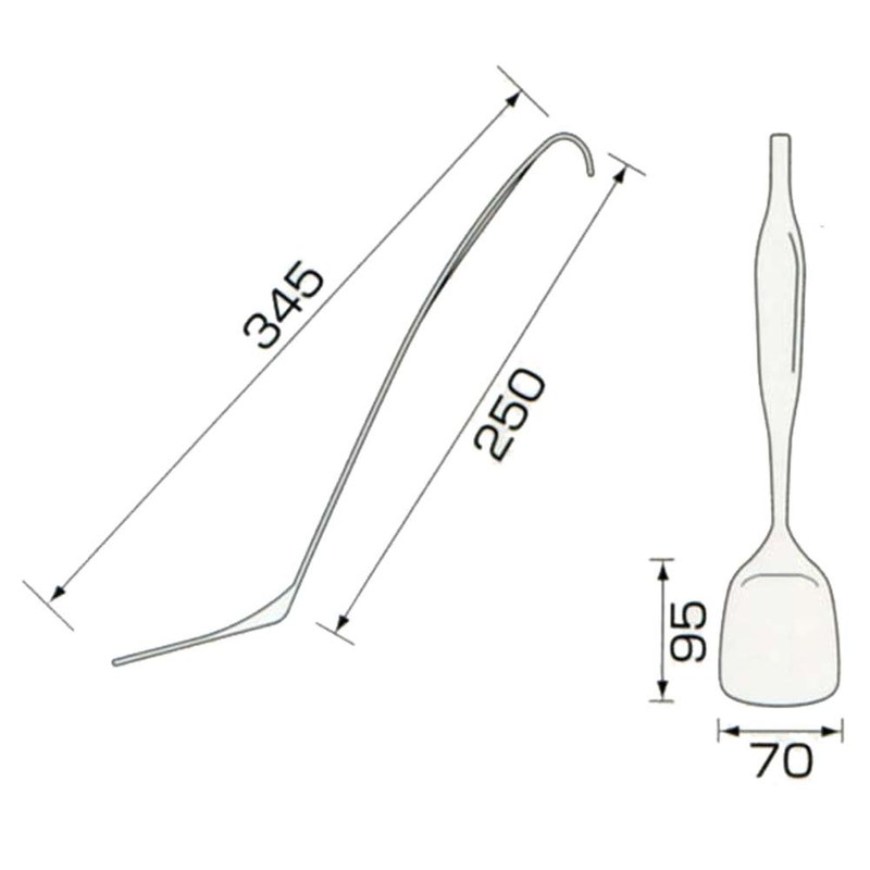 AG 18 – 8 Stainless Steel One Piece Scoop Turner