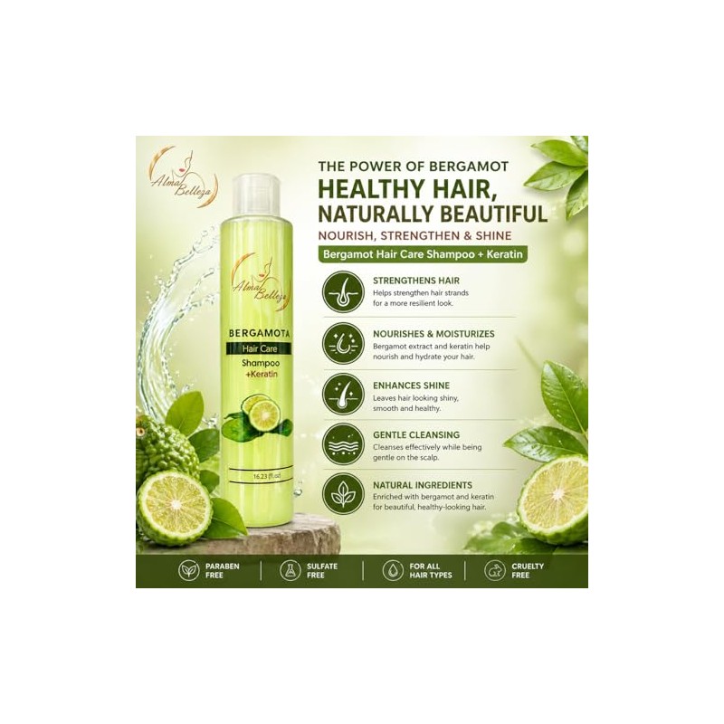 Bergamota Hair Care Shampoo + Keratin